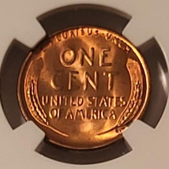 1955 S Lincoln Wheat Cent MS65 RED NGC - Picture 4 of 4